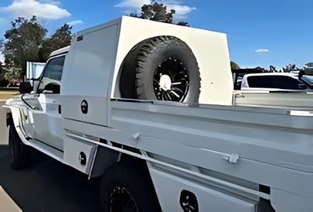 Closed White Canopy Covering Ute Tray — Welding Works in Dubbo, NSW