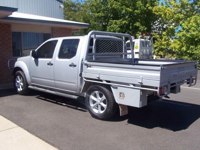 Custom-Designed Grey Ute Tray With Toolbox — Welding Works in Mudgee, NSW