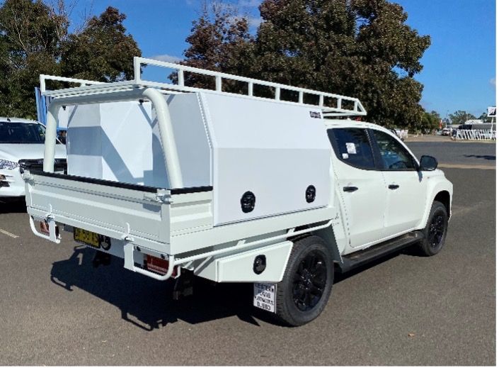 Customised Ute With Tray And Rack — Welding Works in Dubbo, NSW