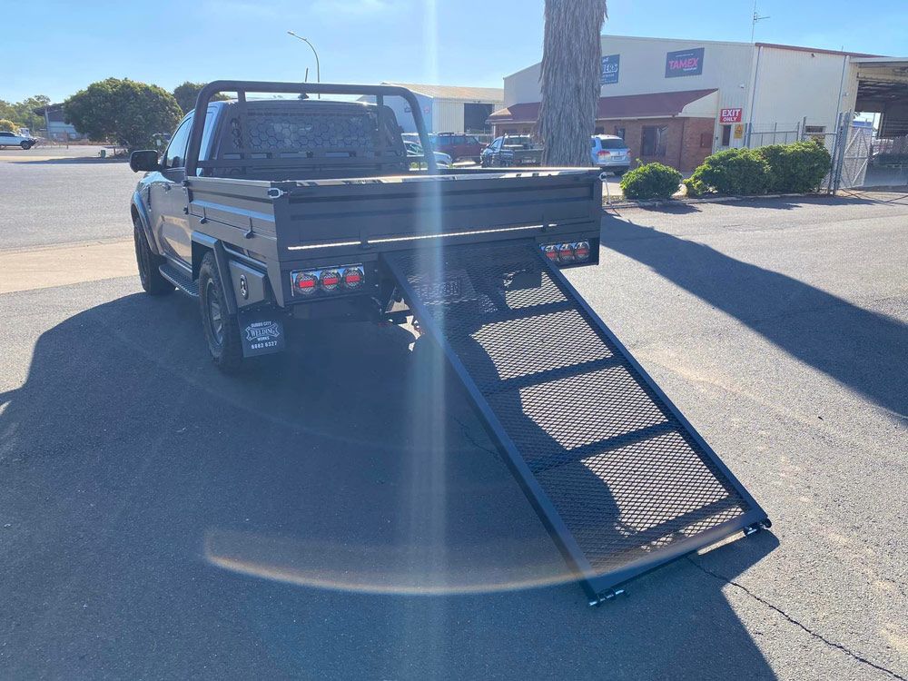 Truck with A Ramp Attached to The Back