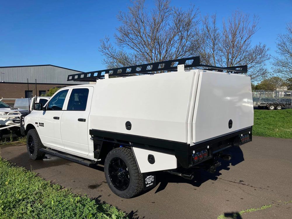 White Vehicle with Closed Canopy