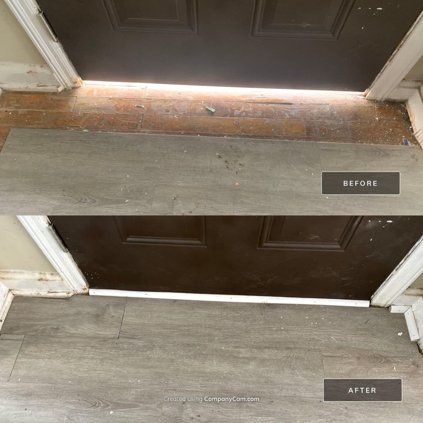 Before and After of the Floor Tile Floor – Columbus, GA – All Veteran Renovators