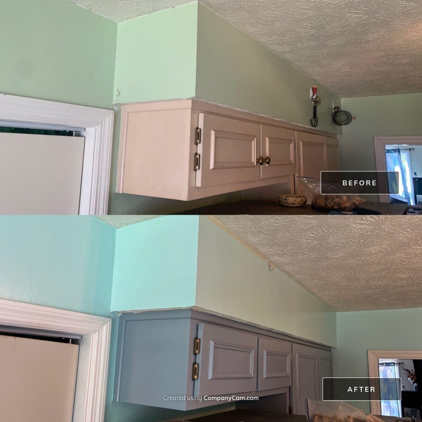 Before and After the Repainted of Kitchen Cabinet – Columbus, GA – All Veteran Renovators