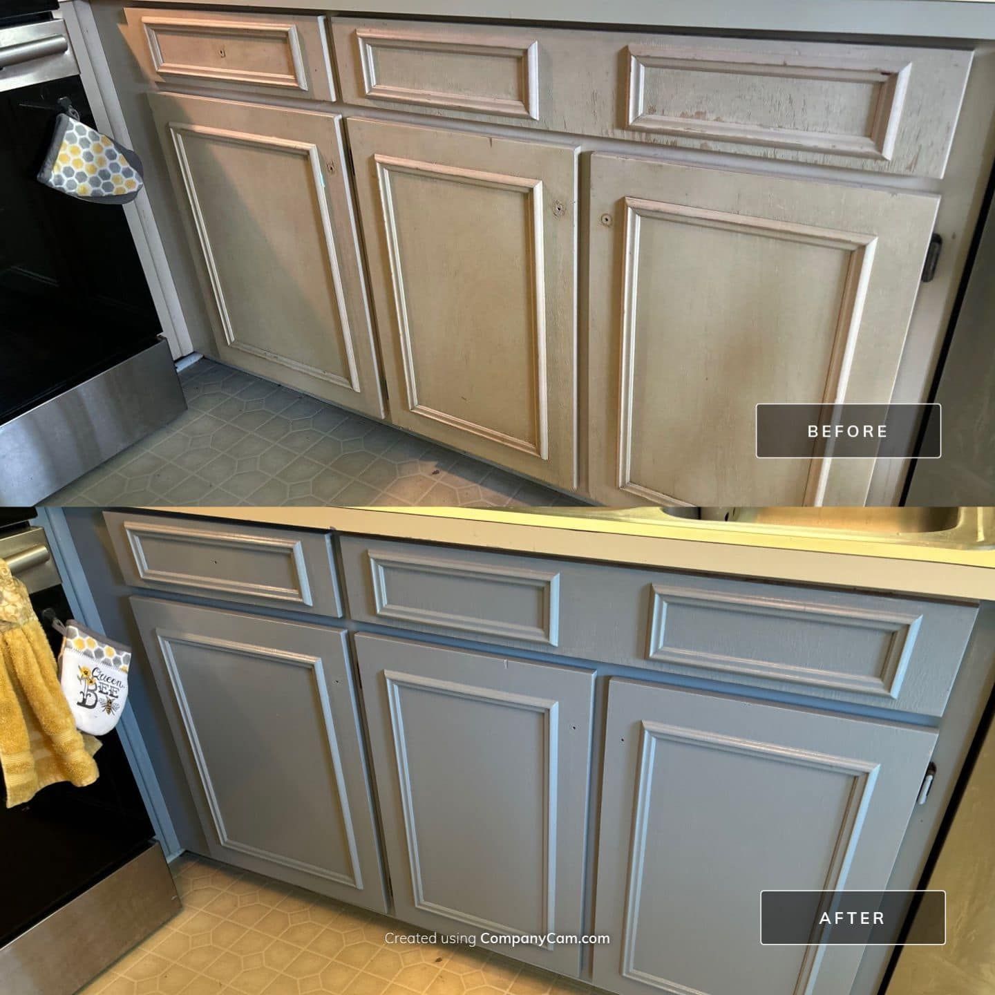 Before and After of the Kitchen Cabinet – Columbus, GA – All Veteran Renovators