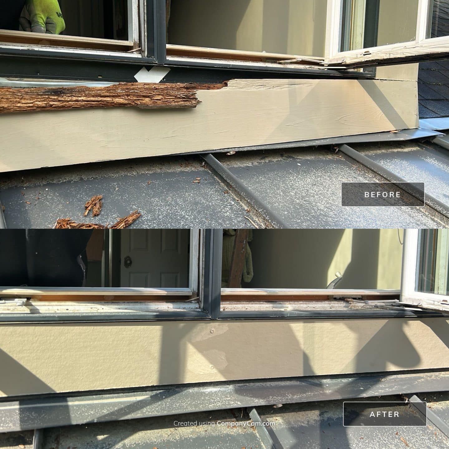 Before and After of the Window Frame – Columbus, GA – All Veteran Renovators