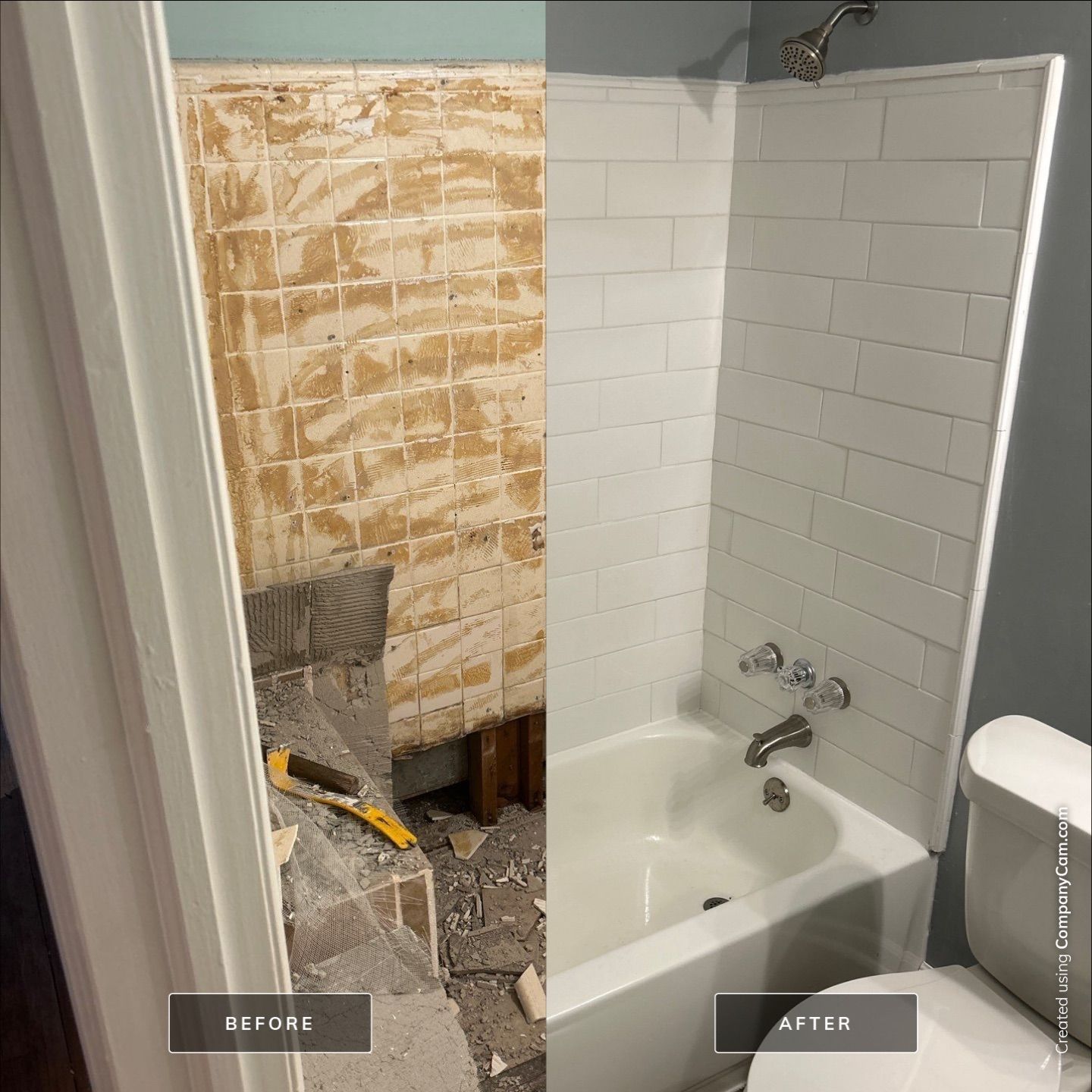 Before and After of Bathroom with Bath Tub – Columbus, GA – All Veteran Renovators