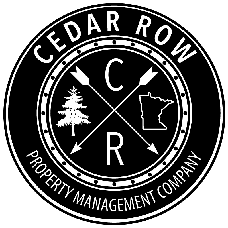 Cedar Row Property Management black logo