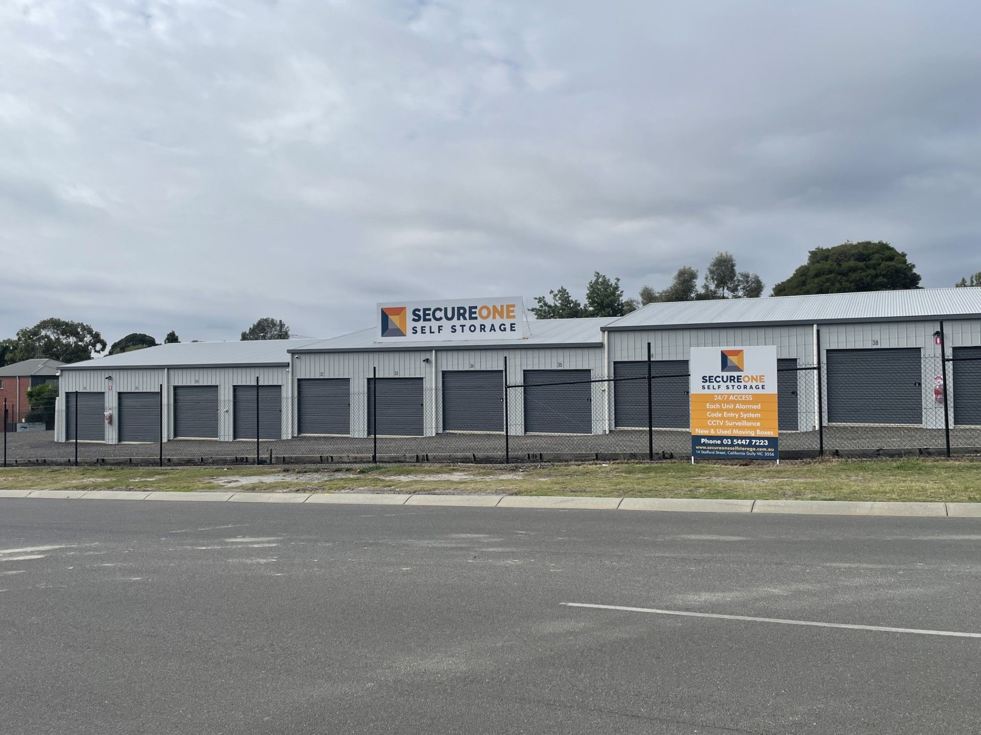 A long, single-story