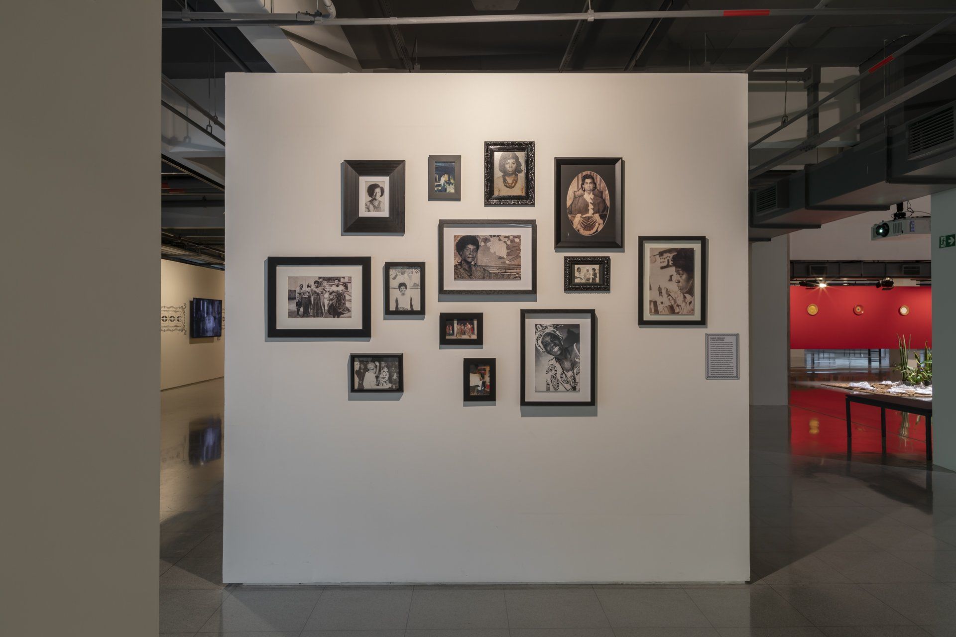 Uma parede com um monte de fotos