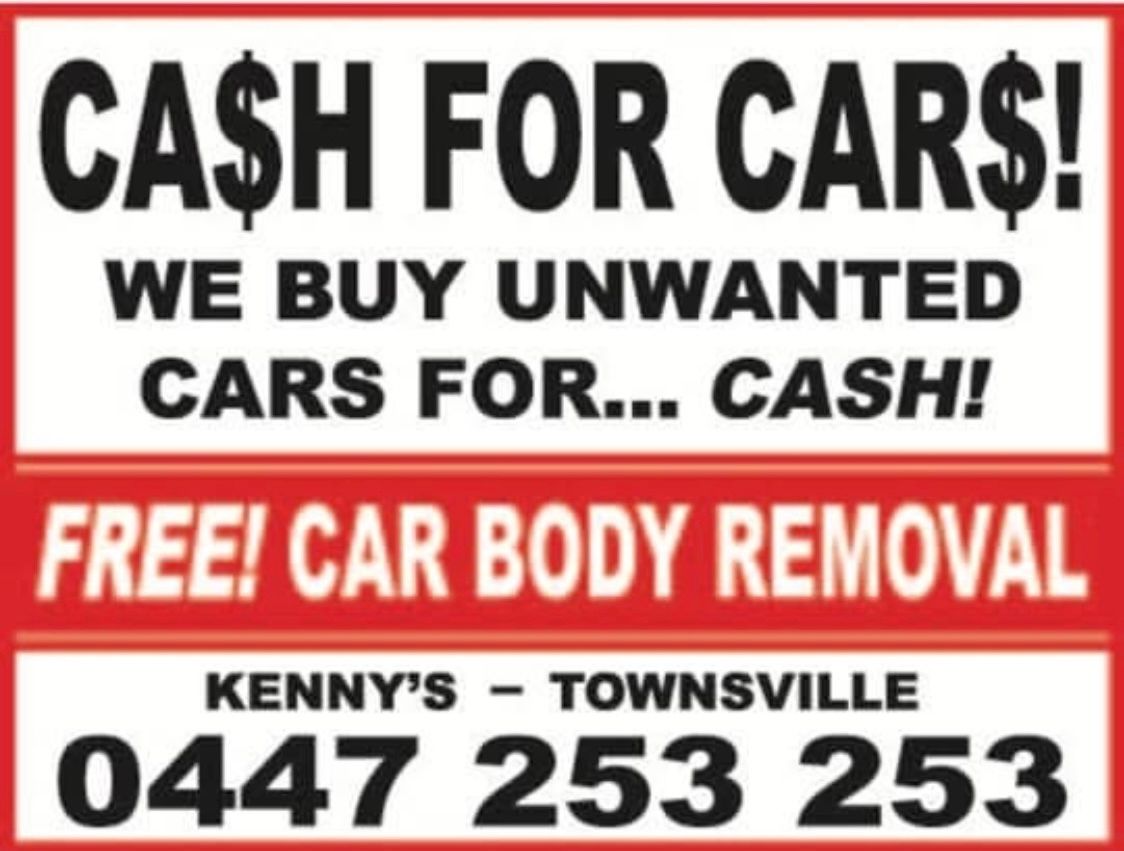A White Tow Truck is Towing a Red Car — Kenny's Towing in Jensen, QLD