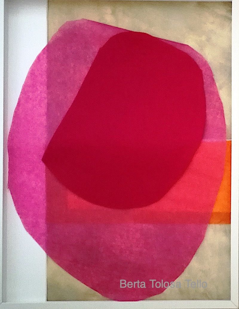 Un cuadro enmarcado de un círculo rojo de Berta Tolosa