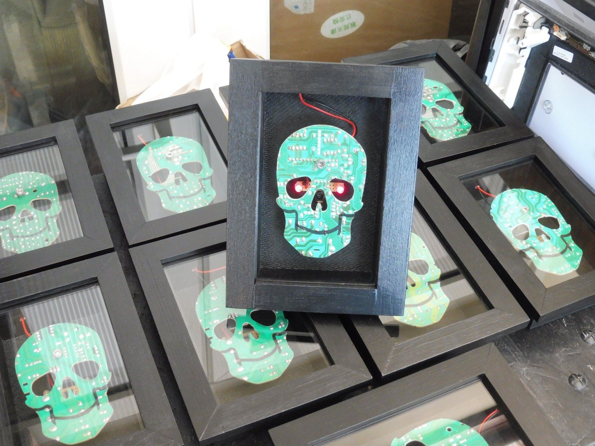 Cyrberpunk skull artwork