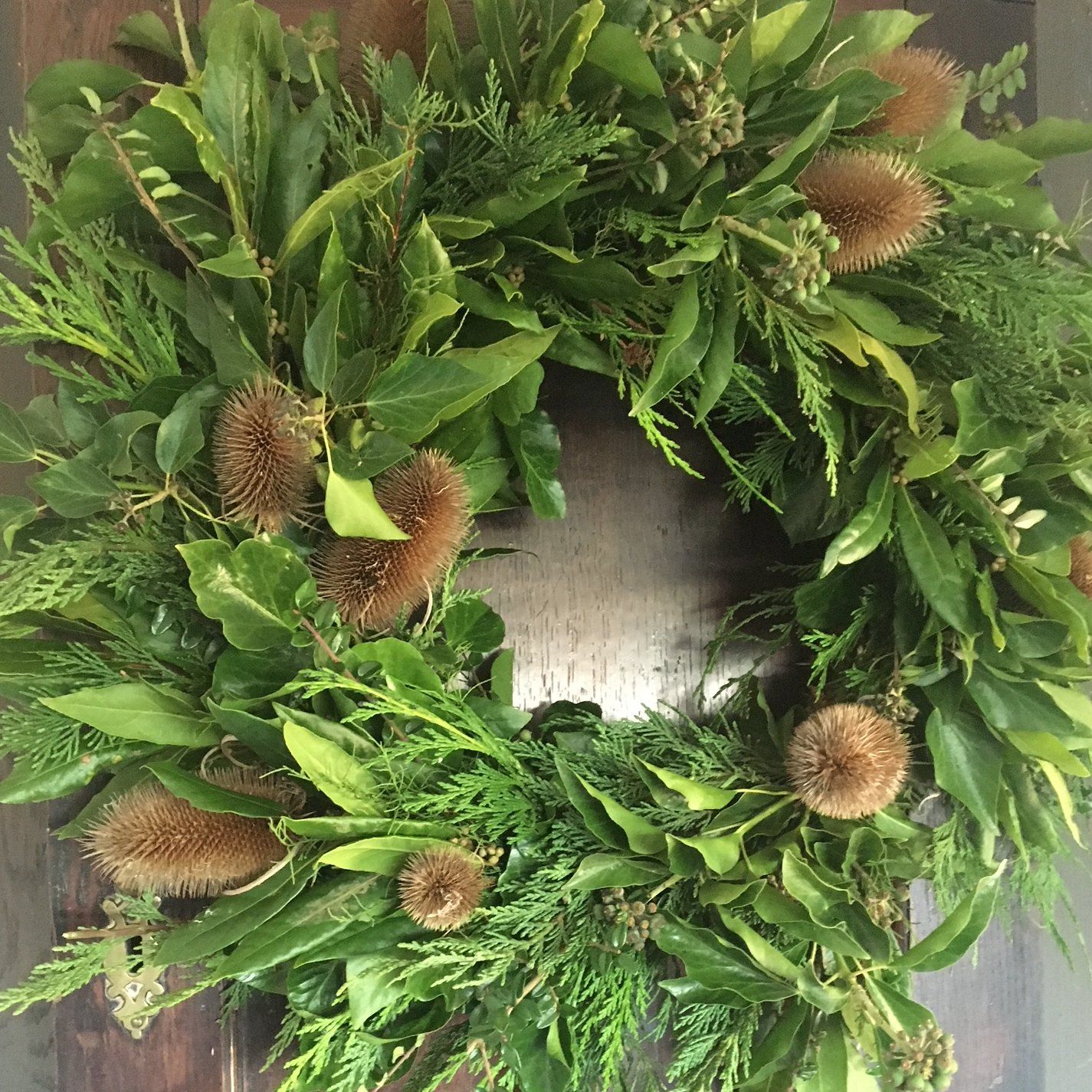 Dried flower wreath