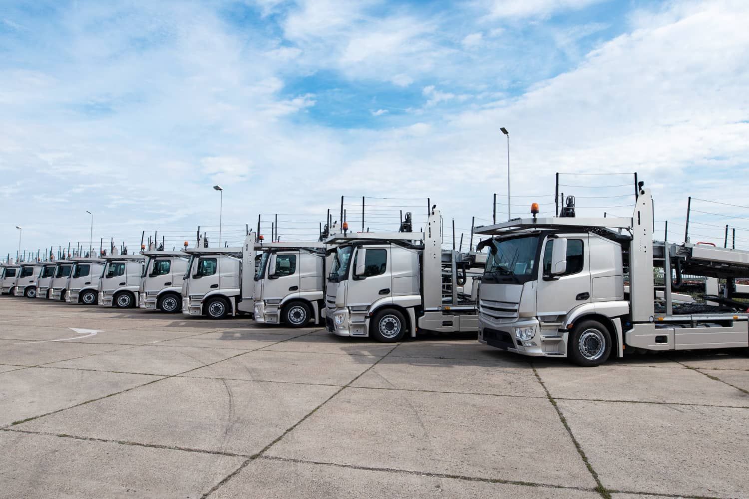 trucks ready for car shipping