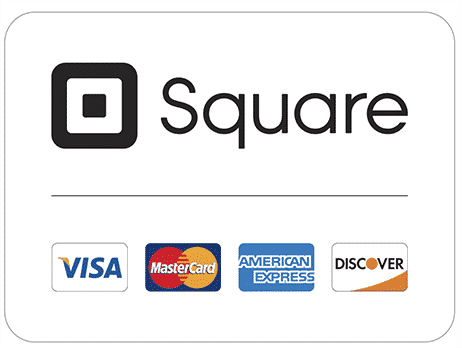 Square accepts visa , mastercard , american express , and discover cards.