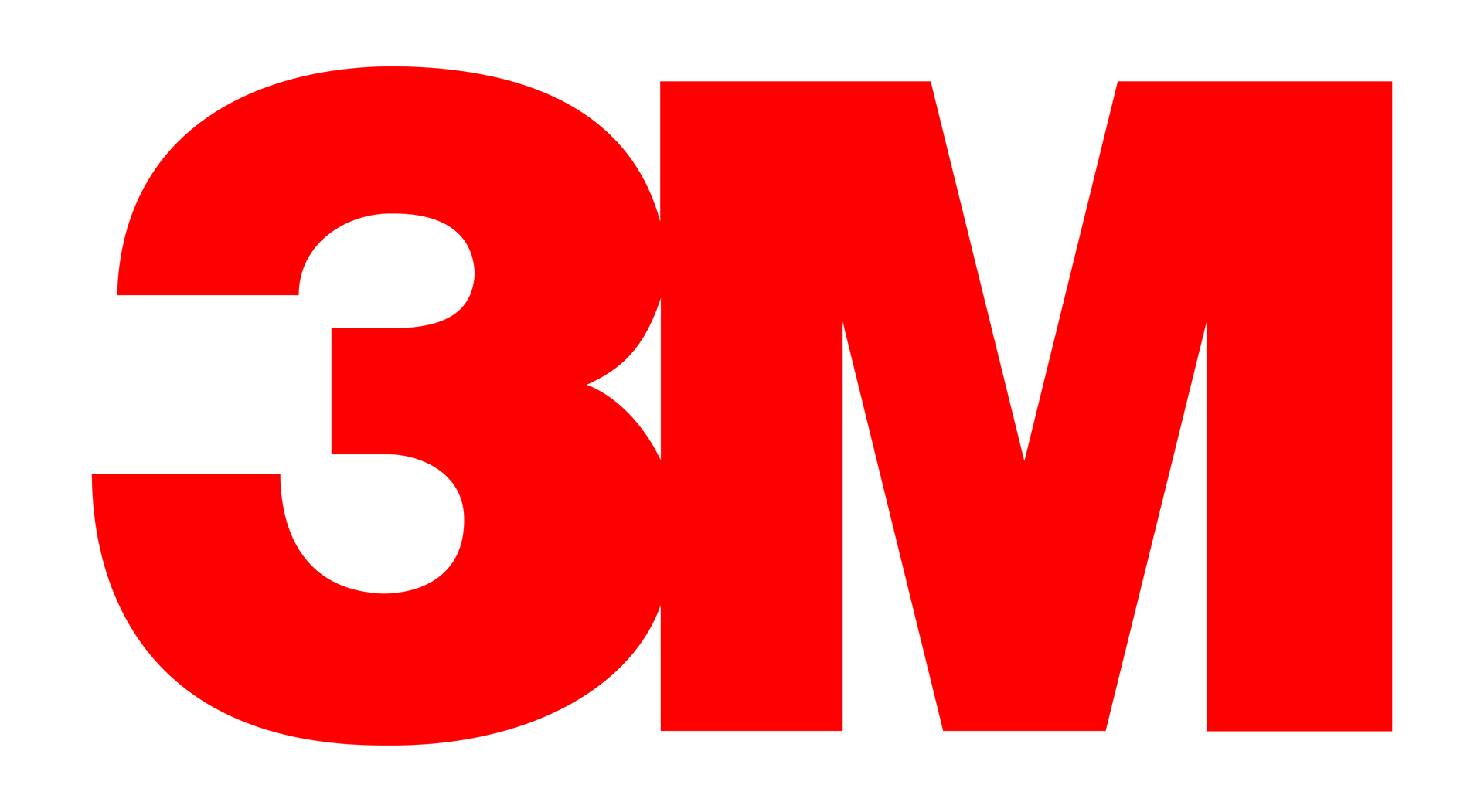 Red 3M logo, white background.
