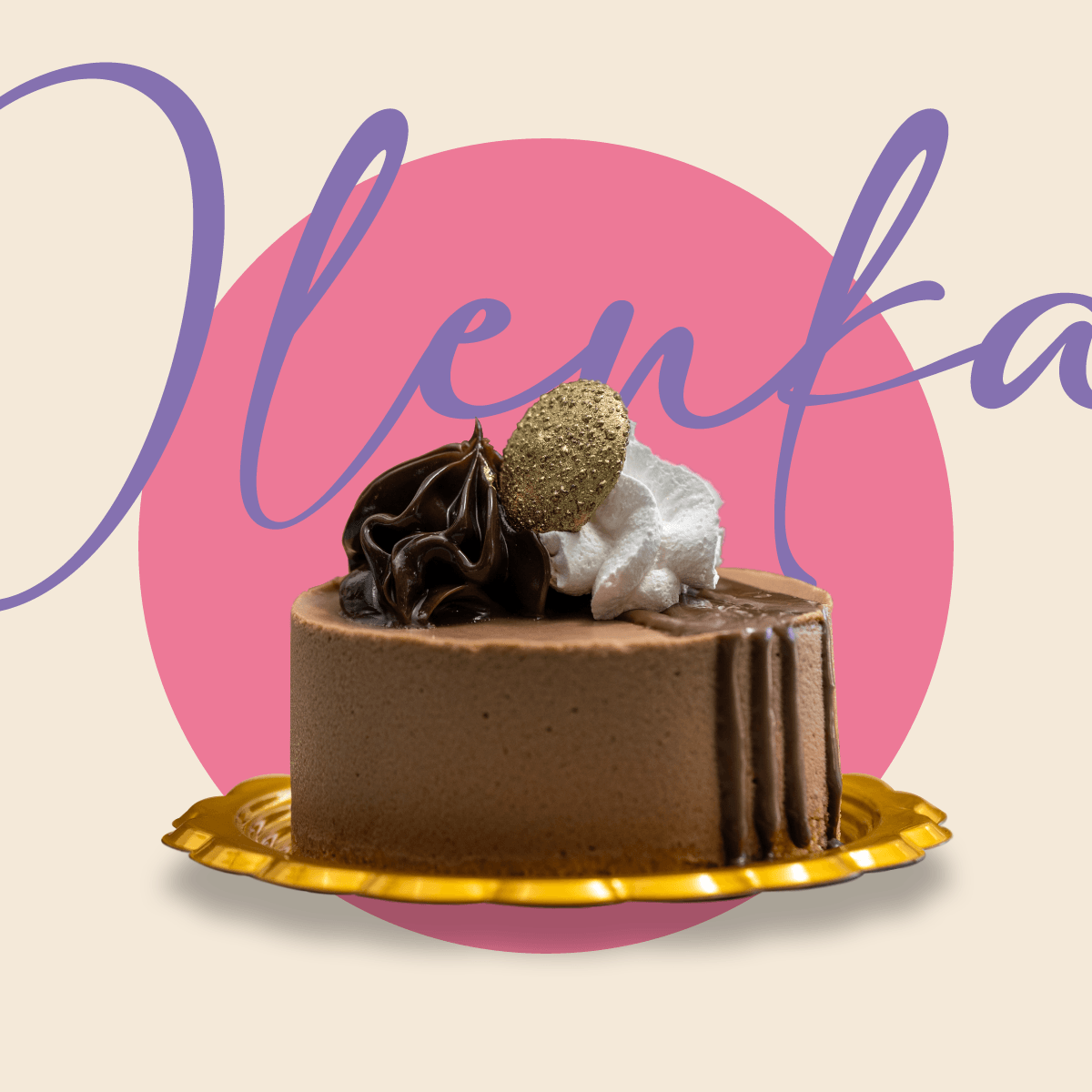 A chocolate cake with whipped cream and chocolate on top