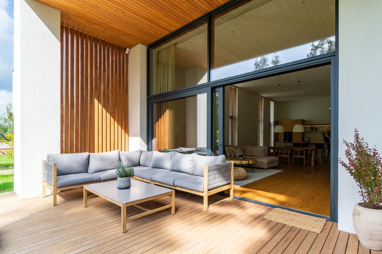 Cozy Patio with Sliding Glass Door Cozy Patio with Sliding Glass Door