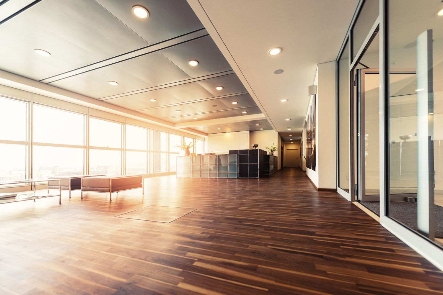 Office with Glass Walls and Windows Office with Glass Walls and Windows