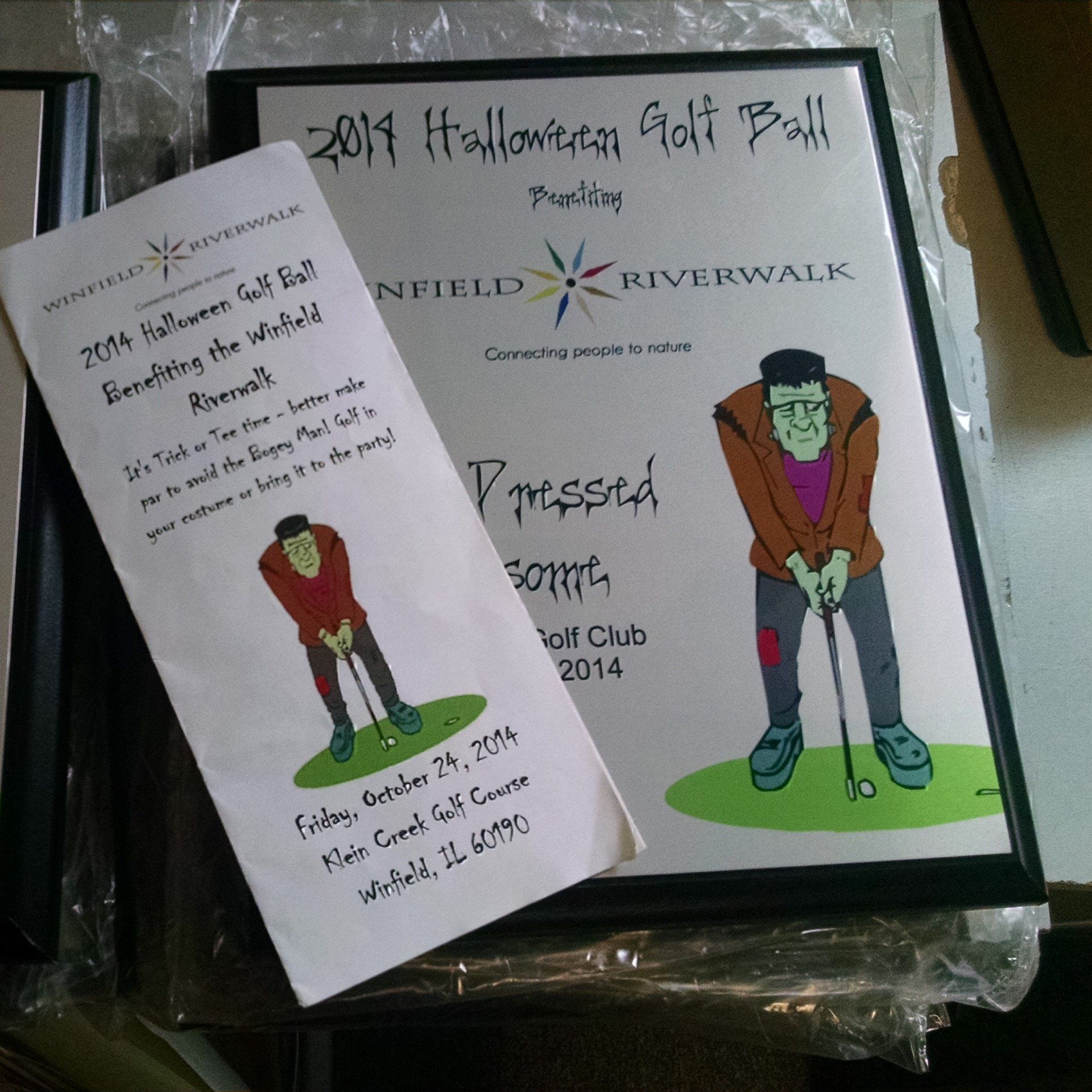 A flyer for the 2014 halloween golf ball