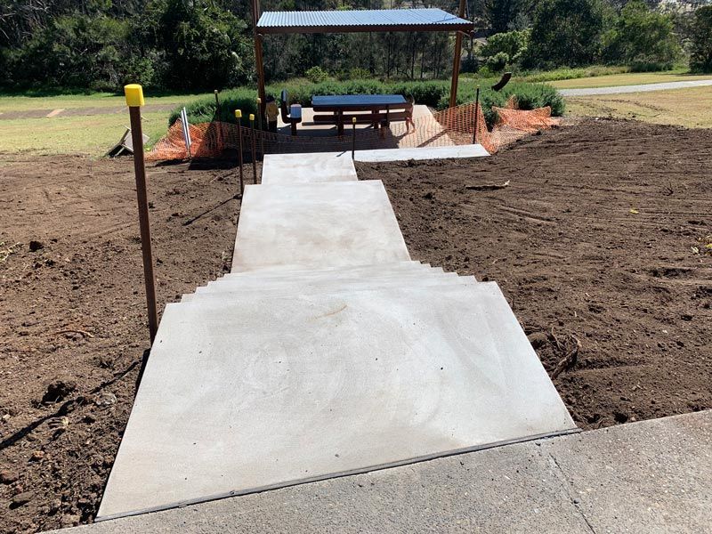 Long Concrete Stairs Downhill — Brodie Wynter Concreting in Port Macquarie, NSW