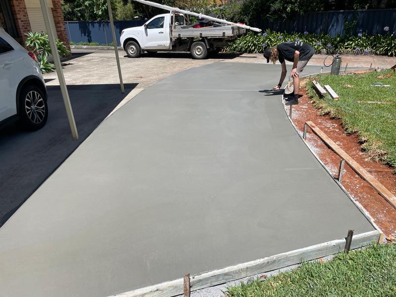 Smoothing Concrete Driveway — Brodie Wynter Concreting in Port Macquarie, NSW