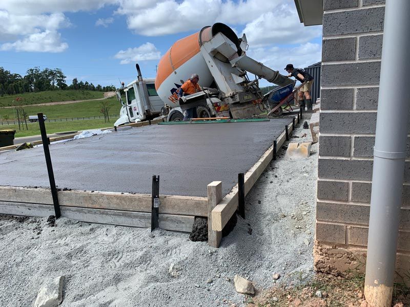 Using Heavy Machinery to Mix Concrete — Brodie Wynter Concreting in Port Macquarie, NSW