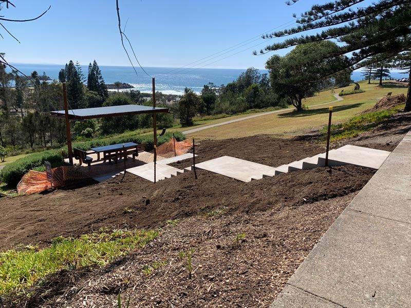 Top View of the New Concrete Stairs — Brodie Wynter Concreting in Port Macquarie, NSW