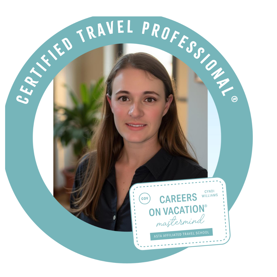 View from an airplane window: wing against blue sky, clouds below. Ryanair logo visible.