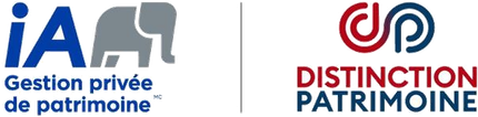 Les logos de l'iaa et de distinction patrimoine sont représentés sur fond blanc.