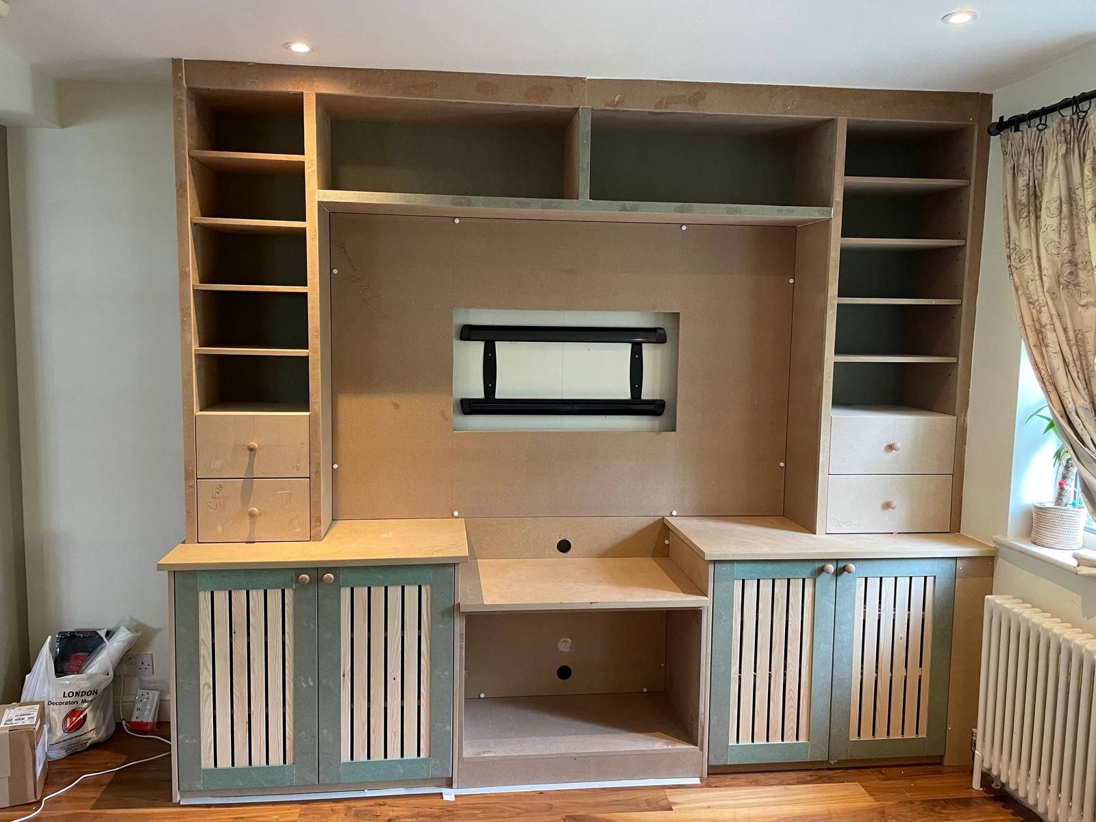 before picture of wardrobe before painted