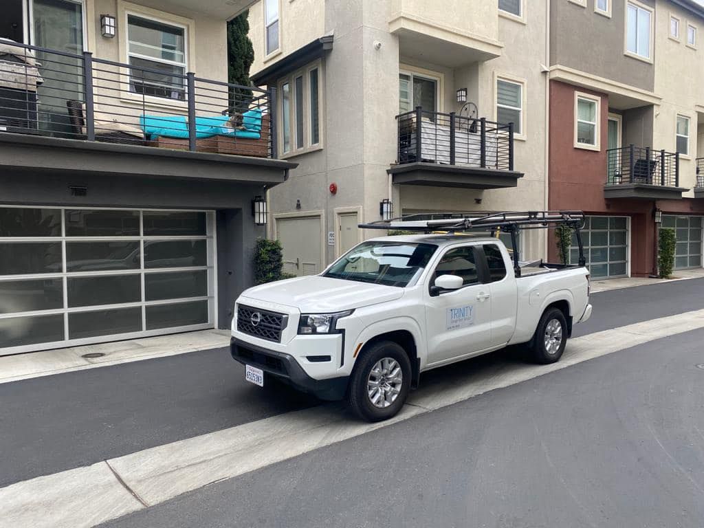 garage door and service truck