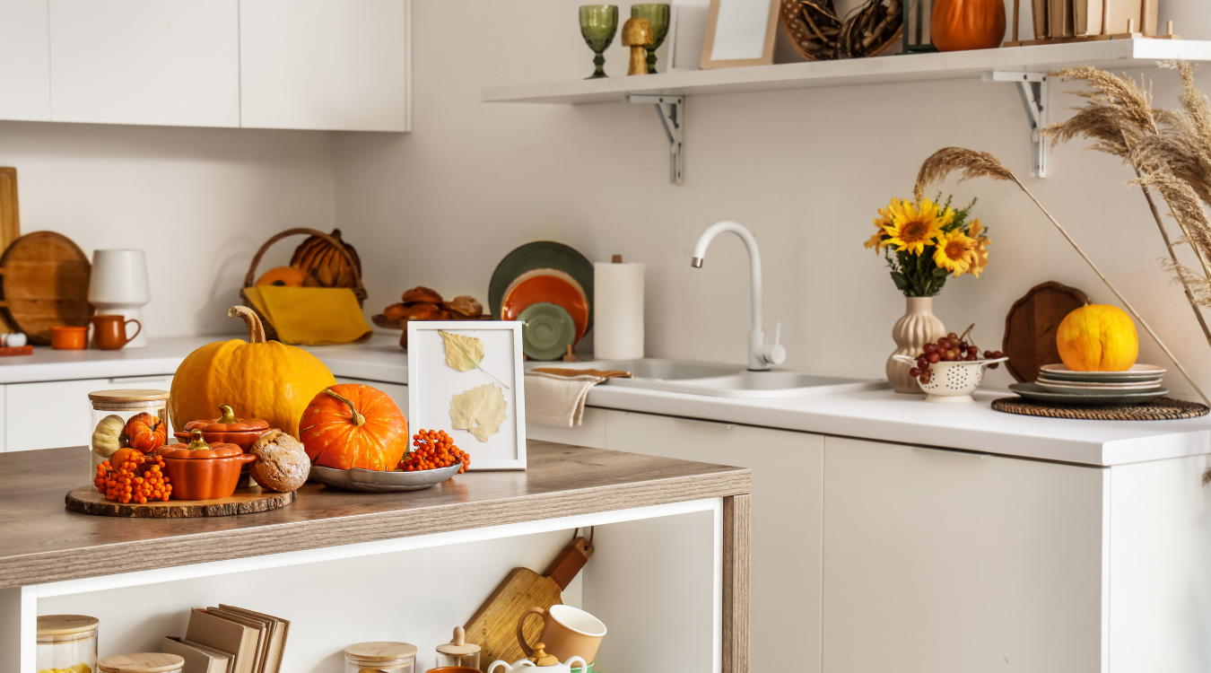 Bright and fresh autumn kitchen decor inspiration with James James Kitchens