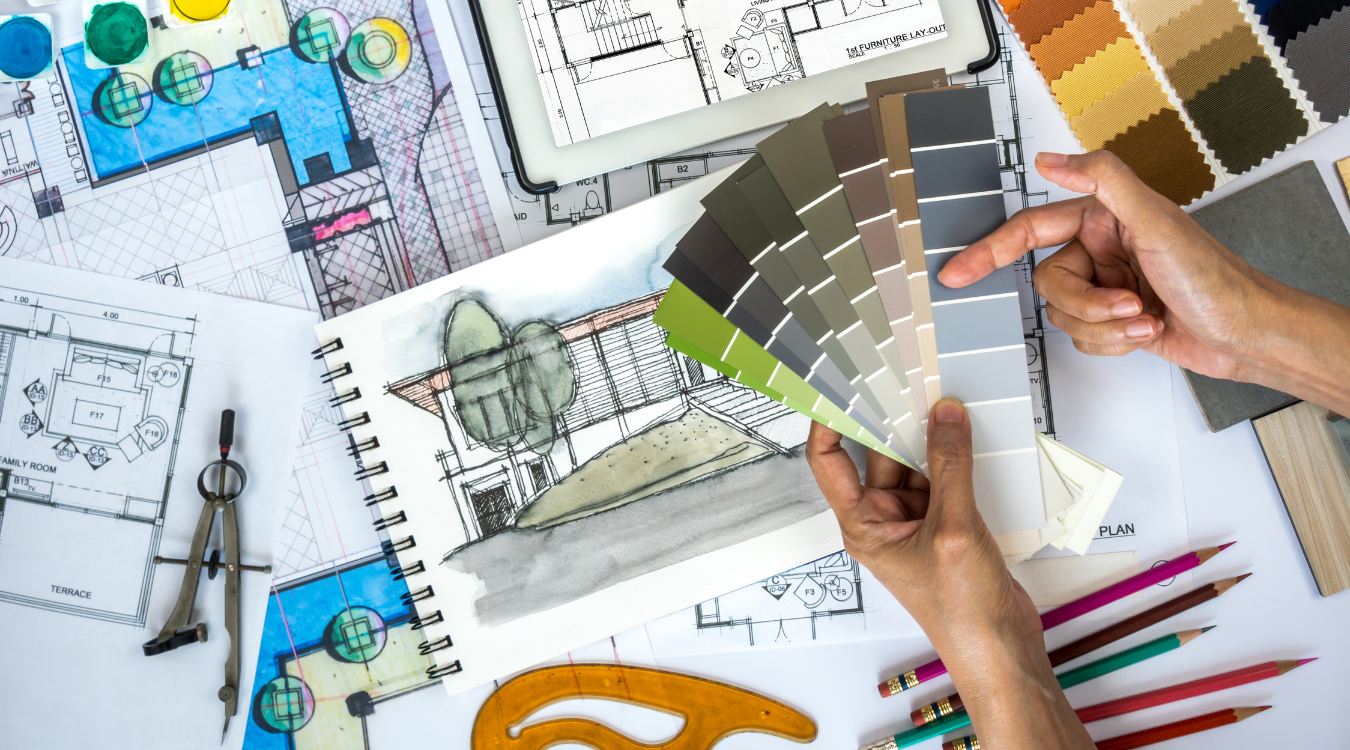 Organising colour palettes for a bespoke luxury kitchen Colour palates for a luxury interior kitchen design