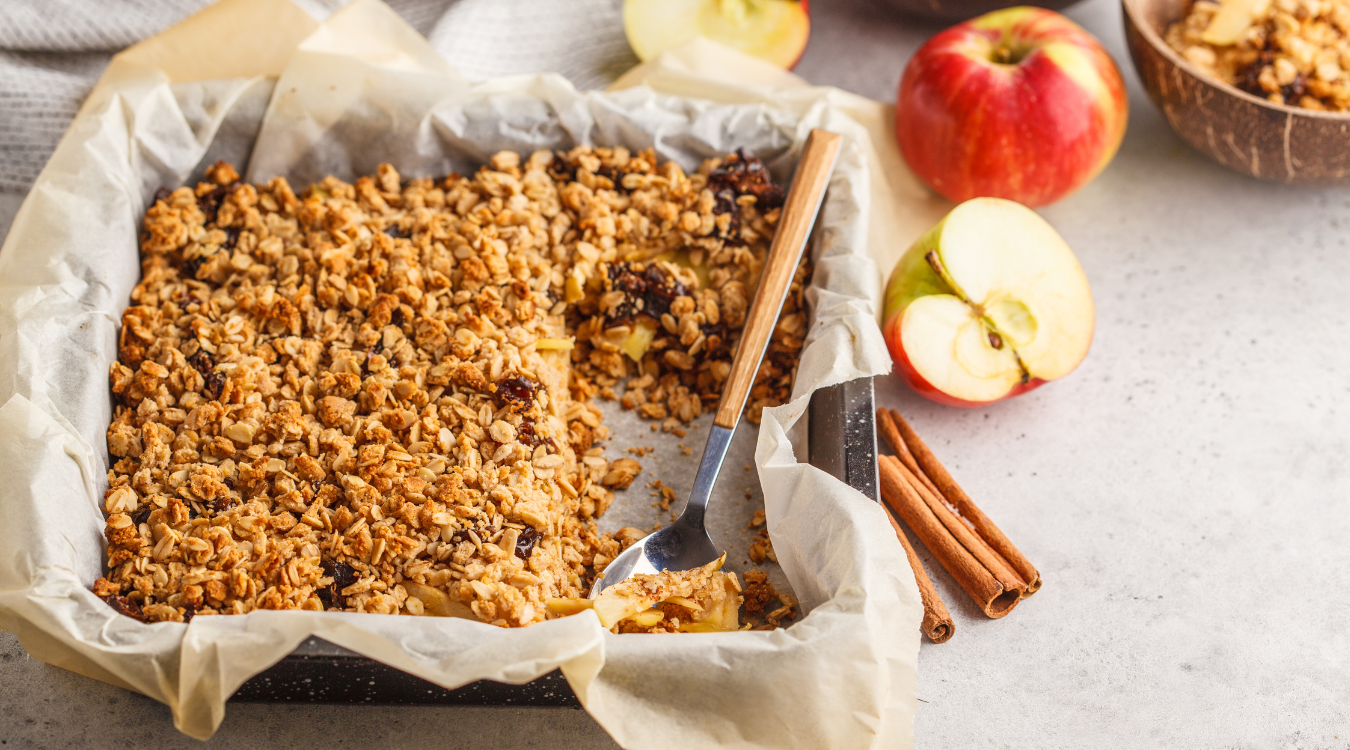 Warm Spiced Apple Crumble Straight out of the oven Warm Spiced Apple Crumble