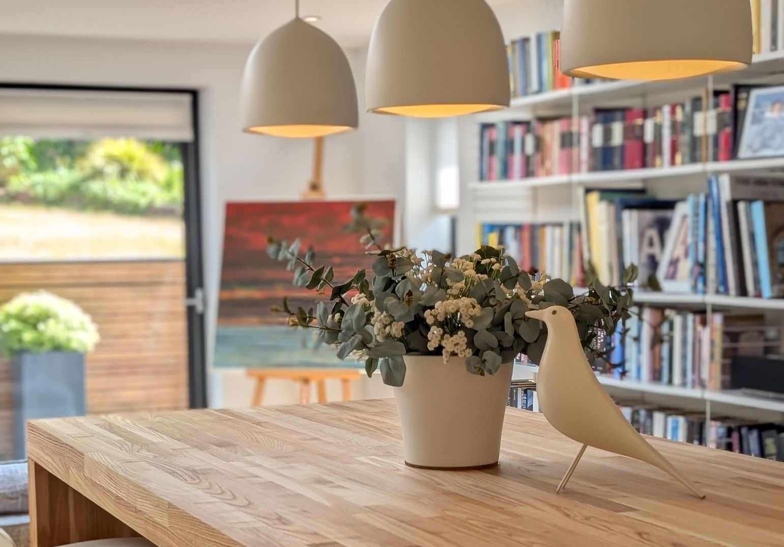 Gorgeous and bright kitchen island designed with luxury by James James Kitchens