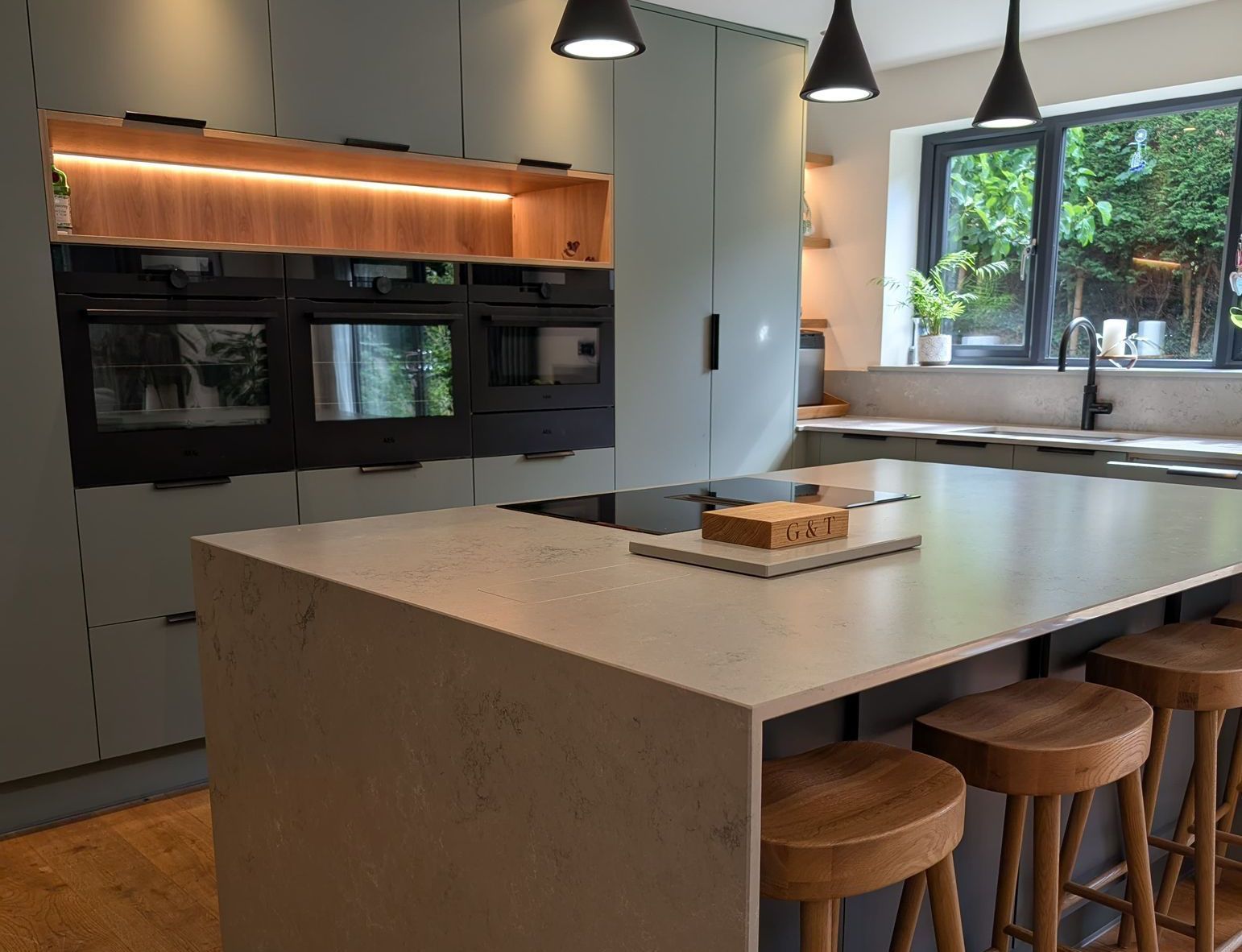 Beautifully designed luxury kitchens by James James Kitchens with statement cupboards and stunning countertops