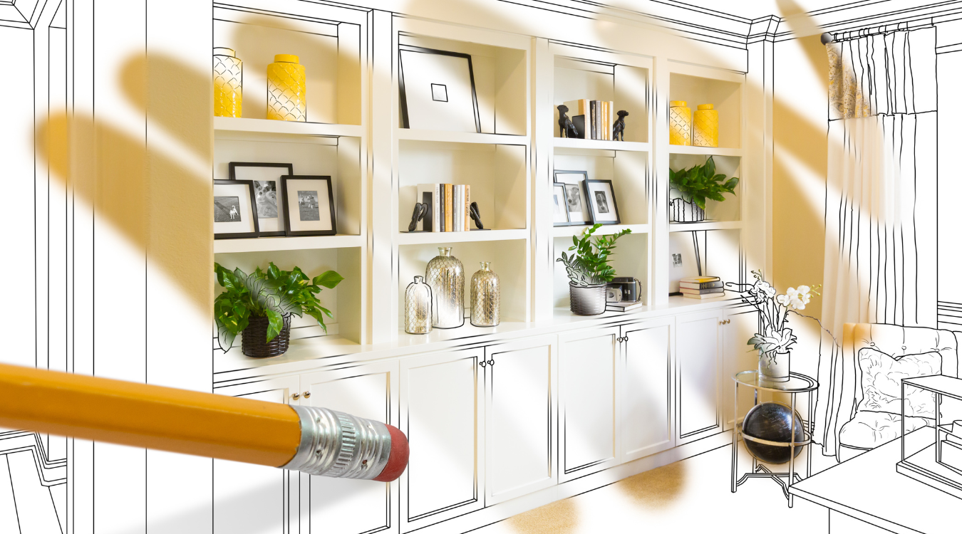 Sketch of a luxury interior design for a bespoke kitchen Interior design sketch for a luxury bespoke kitchen