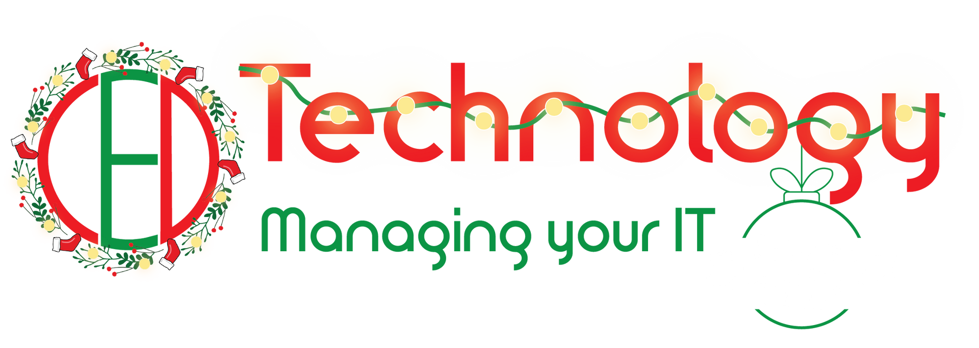 CED Technology Merry Christmas logo