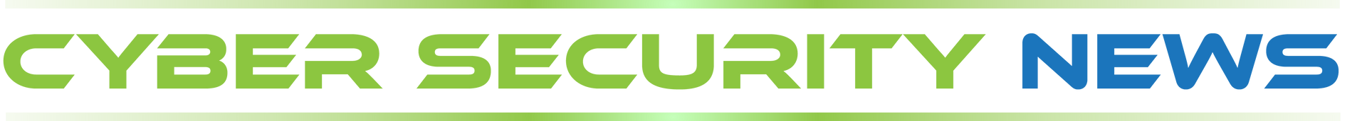 A green and blue banner that says cyber security news