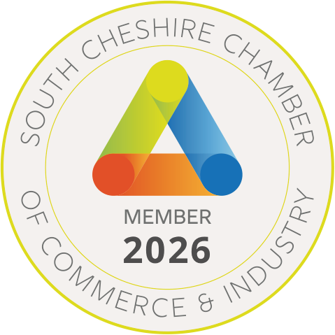Member badge for the South Cheshire Chamber of Commerce and Industry 2026