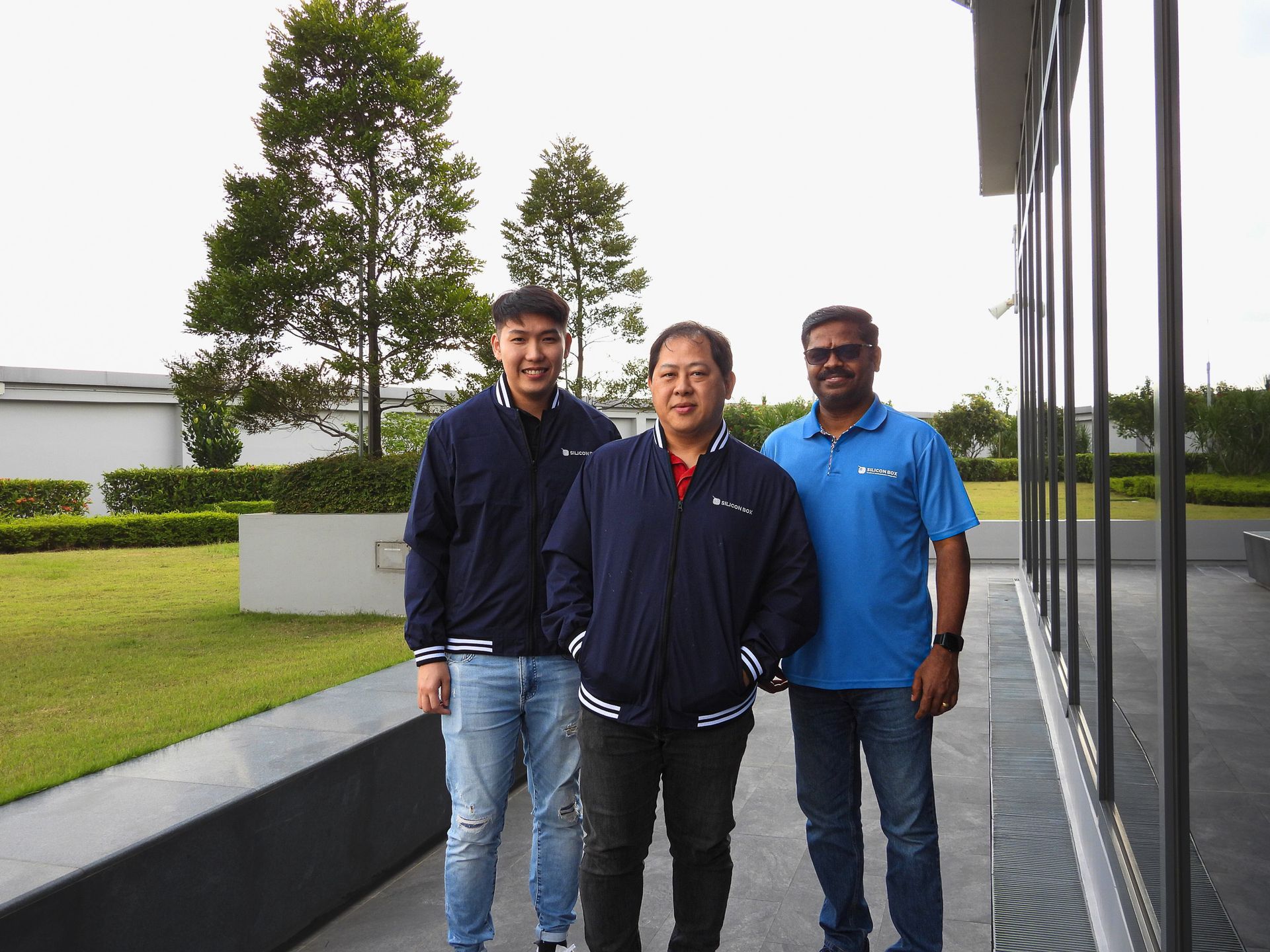 Colleagues on the rooftop of Silicon Box
