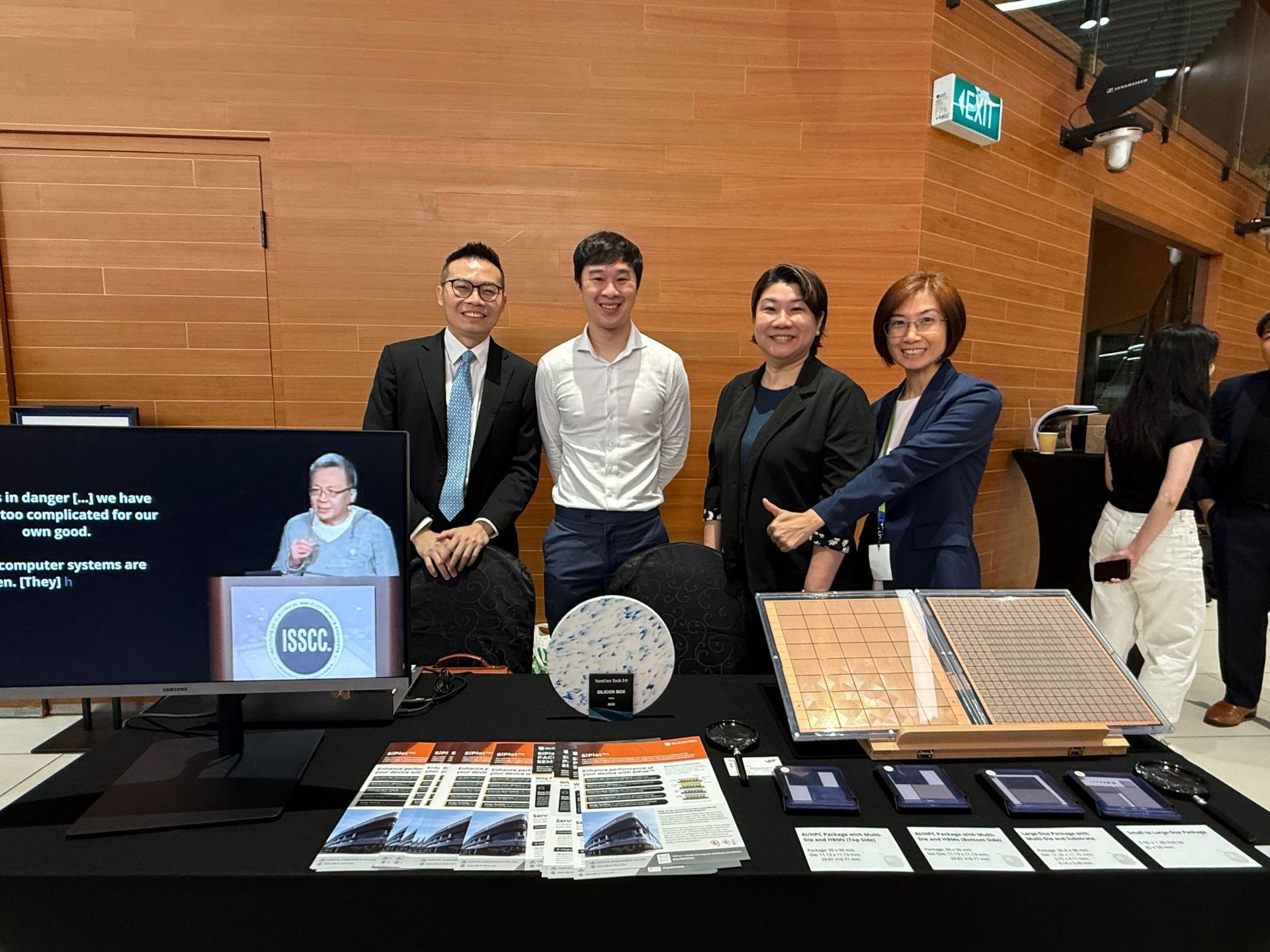 Silicon Box team at SGX showcasing company product and technology