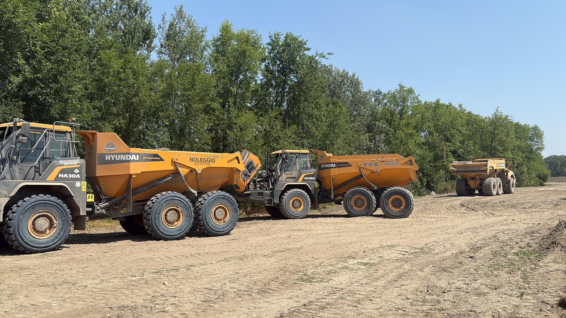 automezzi per il movimento terra dell'azienda