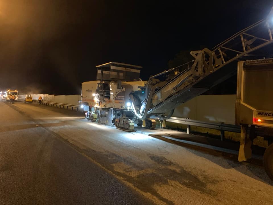 Wirtgen Machine On The Side Of The Road — Road Profiling in Caboolture, QLD