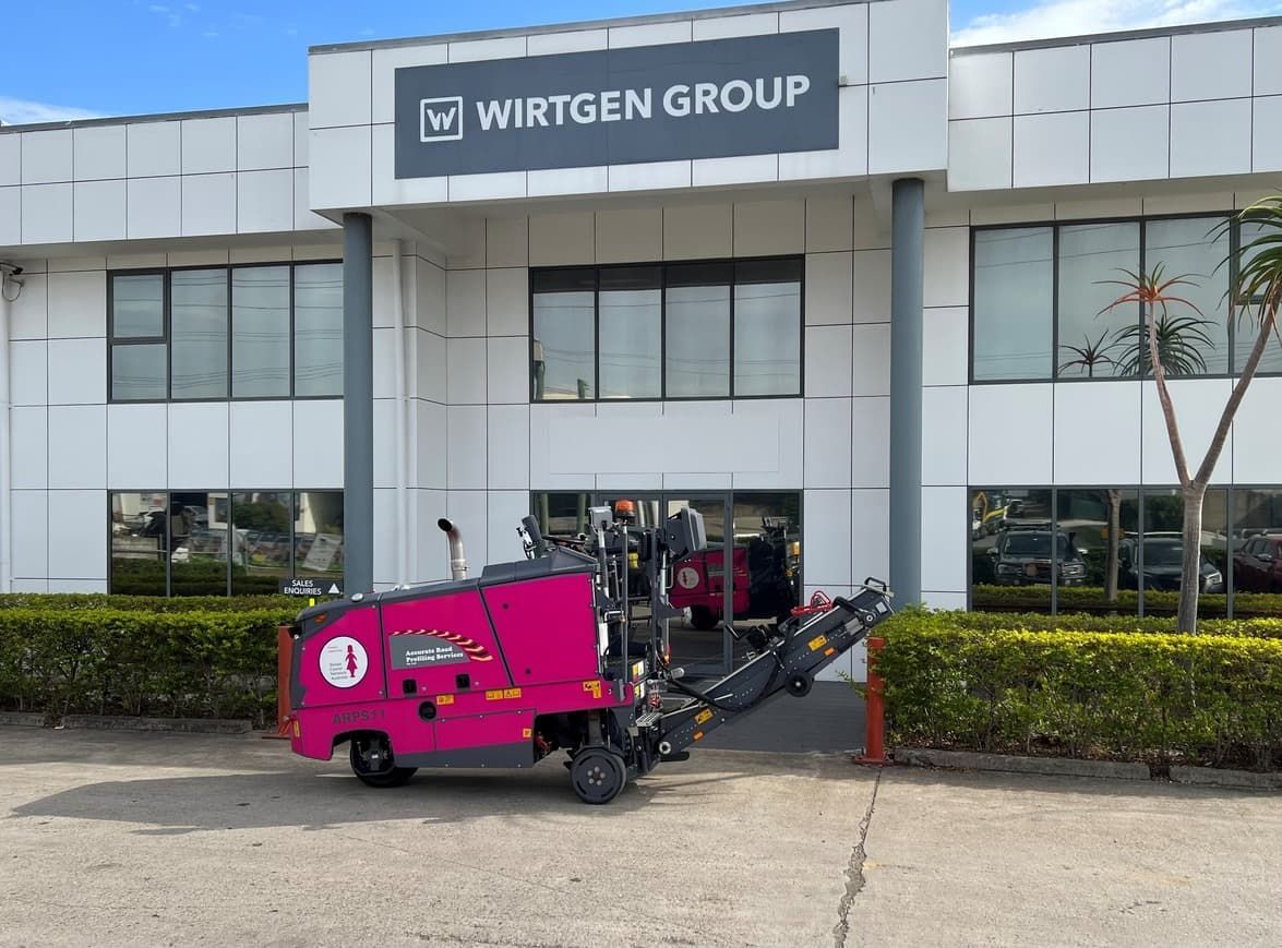 Wirtgen Machine Sponsored by Breast Cancer Network Australia — Road Profiling in Caboolture, QLD