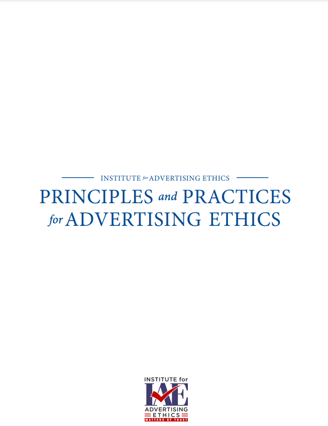 A PDF titled principles and practices for advertising ethics