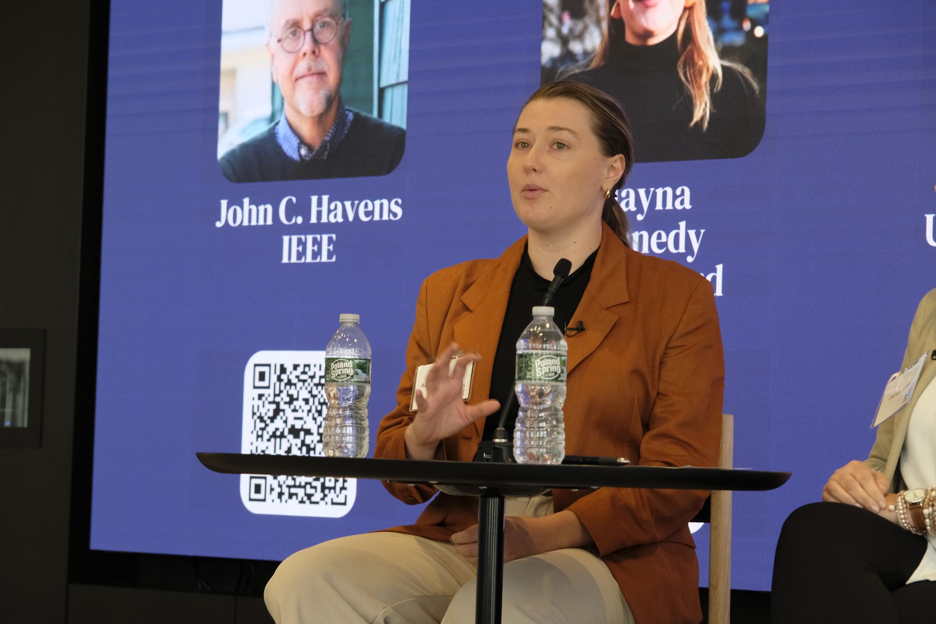 Photo of Alayna Kennedy Speaking to the crowd