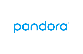 Blue "Pandora" logo on a white background.
