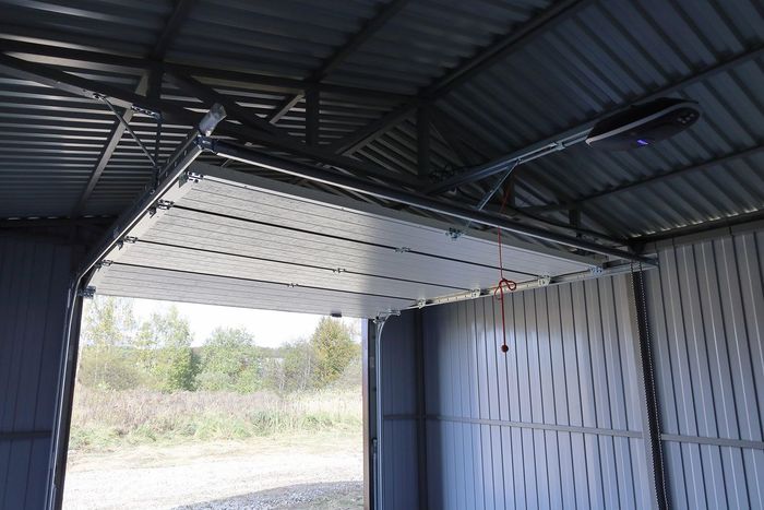 Open Garage Door of a Warehouse